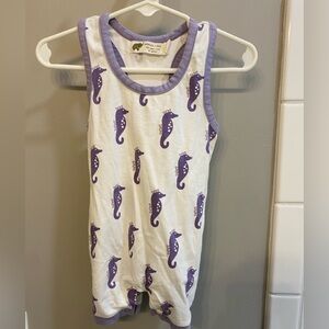 Monica + Andy Seahorse Print Sleeveless Romper / Size 3-6m / VGUC